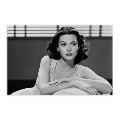 Filmschauspieler – Hedy Lamarr Vintage-Poster, Leinwand, Poster, Schlafzimmer, Dekoration, Sport, Landschaft, Büro, Raumdekoration, Geschenk, ungerahmt, 40 x 60 cm von CINASA