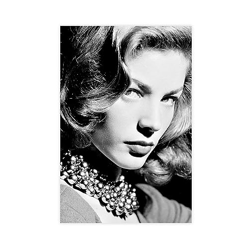 Filmschauspieler - Lauren Bacall Vintage Poster Leinwand Poster Wandkunst Dekor Druck Bild Gemälde für Wohnzimmer Schlafzimmer Dekoration ungerahmt 50 x 75 cm von CINASA