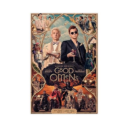 Good Omens Filmposter auf Leinwand, Schlafzimmer, Dekoration, Sport, Landschaft, Büro, Raumdekoration, Geschenk, ungerahmt, 60 x 90 cm von CINASA