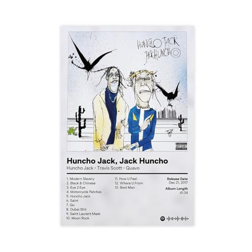 Huncho Jack Jack Huncho – Musikalbum-Poster, Leinwand-Poster, Wandkunst, Dekordruck, Bild, Gemälde für Wohnzimmer, Schlafzimmer, Dekoration, ungerahmt, 50 x 75 cm von CINASA