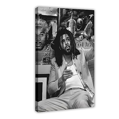 J Cole Poster Leinwand Poster Wandkunst Dekor Druck Bild Gemälde für Wohnzimmer Schlafzimmer Dekoration Rahmenstil 60 x 90 cm von CINASA