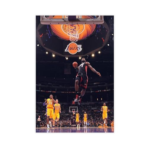 Lebron James Poster auf Leinwand, Schlafzimmer, Dekoration, Sport, Landschaft, Büro, Raumdekoration, Geschenk, ungerahmt, 60 x 90 cm von CINASA