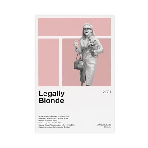 Legally Blondes Filmposter auf Leinwand, Schlafzimmer, Dekoration, Sport, Landschaft, Büro, Raumdekoration, Geschenk, ungerahmt, 40 x 60 cm von CINASA