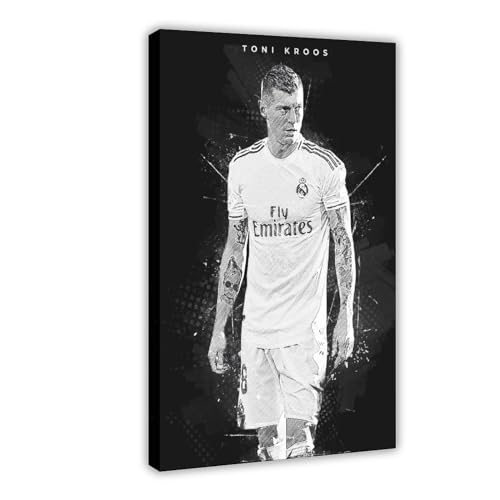 Leinwand-Poster, Motiv: Fußballspieler Toni Kroos, Wandkunst, Dekor, Bild, Gemälde für Wohnzimmer, Schlafzimmer, Dekoration, Rahmenstil, 40 x 60 cm von CINASA