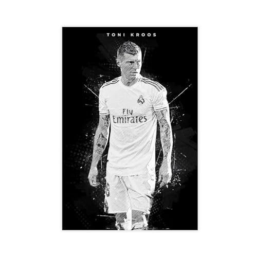 Leinwand-Poster, Motiv: Fußballspieler Toni Kroos, Wandkunst, Dekor, Bild, Gemälde für Wohnzimmer, Schlafzimmer, Dekoration, ungerahmt, 30 x 45 cm von CINASA