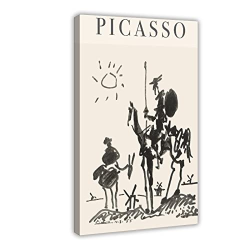 Leinwandposter Picasso Warriors auf Pferden, Schlafzimmer, Dekoration, Sport, Landschaft, Büro, Raumdekoration, Geschenk, Rahmen-Stil, 30 x 45 cm von CINASA
