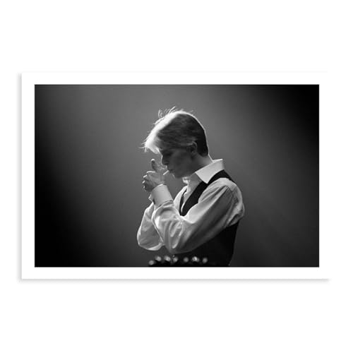 Musiker – David Bowie, Vintage-Poster, Leinwand, Poster, Schlafzimmer, Dekoration, Sport, Landschaft, Büro, Raumdekoration, Geschenk, ungerahmt, 40 x 60 cm von CINASA