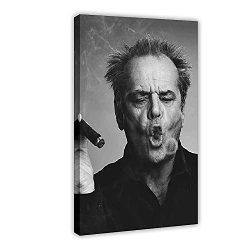 Poster auf Leinwand, Motiv Jack Nicholson, Schlafzimmer, Dekoration, Sport, Landschaft, Büro, Raumdekoration, Geschenk, Rahmenstil, 20 x 30 cm von CINASA