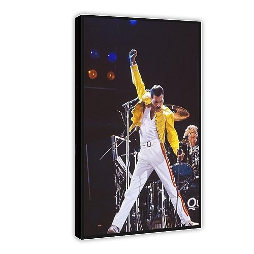 Queen Freddie Mercury Poster Musikposter Leinwand Poster Schlafzimmer Dekor Sport Landschaft Büro Zimmer Dekor Geschenk Rahmenstil 40 x 60 cm von CINASA