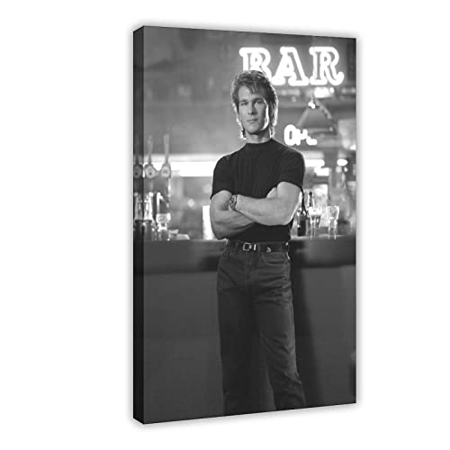 Roadhouse Filmposter Patrick Swayze in Bar, Leinwand-Poster, Wandkunst, Dekor, Bild, Gemälde für Wohnzimmer, Schlafzimmer, Dekoration, Rahmen-Stil, 20 x 30 cm von CINASA