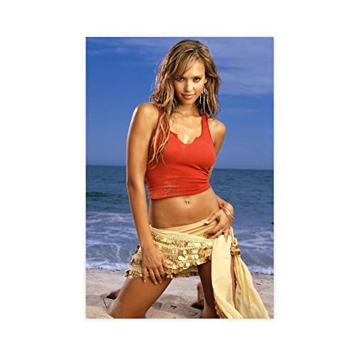 Schauspieler Jessica Alba Kunstposter 9 Leinwandposter Wandkunst Dekor Druck Bild Gemälde für Wohnzimmer Schlafzimmer Dekoration ungerahmt 20 x 30 cm von CINASA