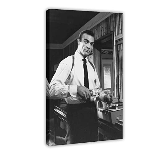 Schauspieler Sean Connery Poster Leinwand Poster Schlafzimmer Dekor Sport Landschaft Büro Zimmer Dekor Geschenk Rahmenstil 20 x 30 cm von CINASA