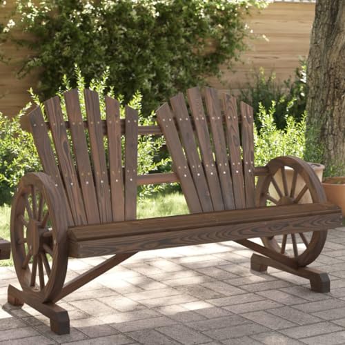 CINDERFUL Adirondack-Gartenstuhl 2-Sitzer Massivholz Tanne Gartenmöbel Gartenstühle von CINDERFUL