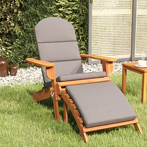 CINDERFUL Adirondack-Gartenstuhl mit Fußstütze Massivholz Akazie Gartenmöbel Gartenstühle von CINDERFUL