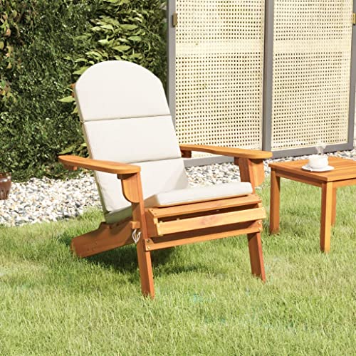 CINDERFUL Adirondack-Gartenstuhl mit Kissen Massivholz Akazie Gartenmöbel Gartenstühle von CINDERFUL