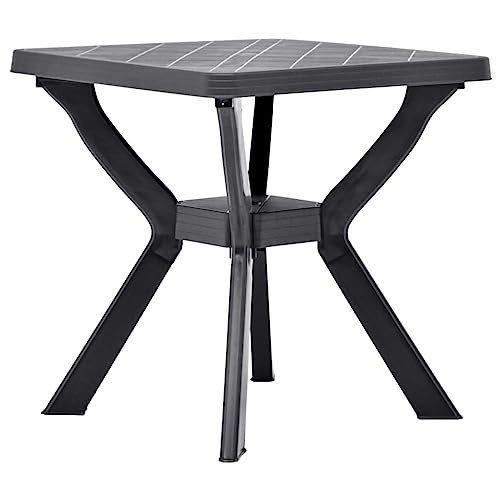 CINDERFUL Bistrotisch Anthrazit 70x70x72 cm Kunststoff Gartenmöbel von CINDERFUL