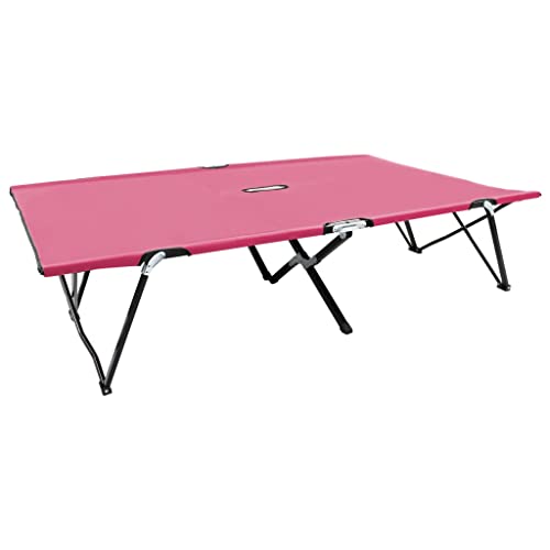 CINDERFUL Doppelliege Klappbar Rosa Stahl Terrassen Sitzmöbel von CINDERFUL