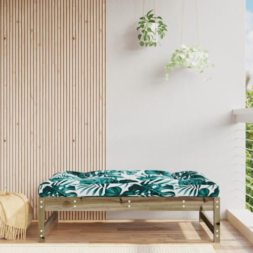 CINDERFUL Gartenhocker 120x80 cm Kiefernholz Imprägniert,Gartenhocker aus Holz mit LattenDesign Robuster und vielseitiger Sitzoder Fußablage für Garten, Terrasse oder Innenhof Gartensitzmöbel von CINDERFUL