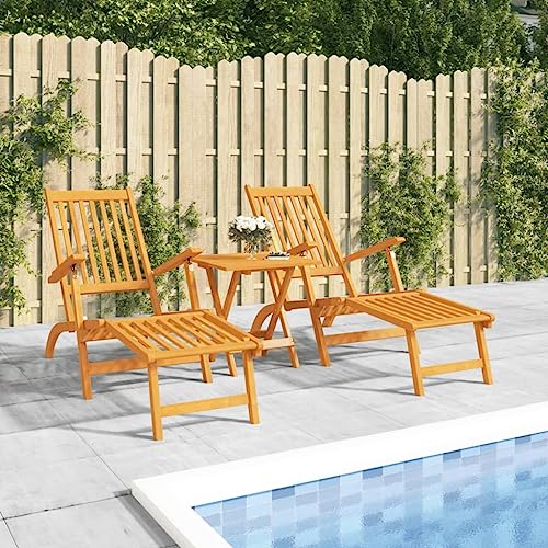 CINDERFUL Gartenliegen mit Fußteil 2 STK. Massivholz Akazie Terrassen Sitzmöbel CINDERFUL Gartenliegen mit Fußteil 2 STK. Massivholz Akazie Terrassen Sitzmöbel von CINDERFUL