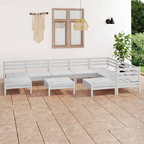 Gartenmöbel Set 10-TLG. Garten-Lounge-Set Massivholz Kiefer Weiß Gartenmöbel Set 10-TLG. Garten-Lounge-Set Massivholz Kiefer Weiß von CINDERFUL