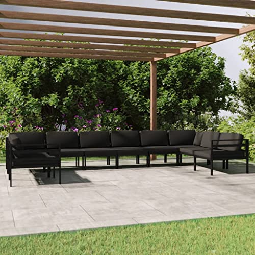 CINDERFUL Gartenmöbel Set 10-TLG. Garten-Lounge-Set mit Kissen Aluminium Anthrazit CINDERFUL Gartenmöbel Set 10-TLG. Garten-Lounge-Set mit Kissen Aluminium Anthrazit von CINDERFUL