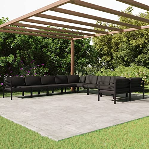 CINDERFUL Gartenmöbel Set 10-TLG. Garten-Lounge-Set mit Kissen Aluminium Anthrazit CINDERFUL Gartenmöbel Set 10-TLG. Garten-Lounge-Set mit Kissen Aluminium Anthrazit von CINDERFUL