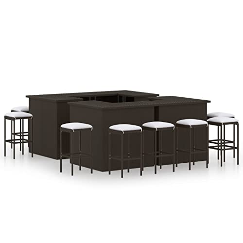 CINDERFUL Gartenmöbel Set 16-TLG. Gartenbar-Set mit Kissen Poly Rattan Braun CINDERFUL Gartenmöbel Set 16-TLG. Gartenbar-Set mit Kissen Poly Rattan Braun von CINDERFUL