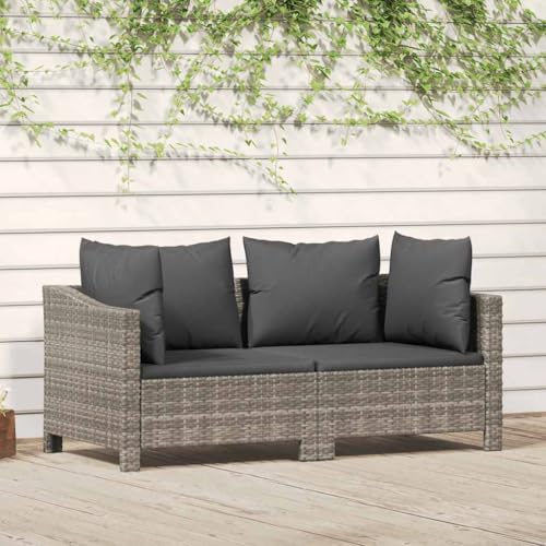 CINDERFUL Gartenmöbel Set 2-TLG. Garten-Lounge-Set mit Kissen Grau Poly Rattan CINDERFUL Gartenmöbel Set 2-TLG. Garten-Lounge-Set mit Kissen Grau Poly Rattan von CINDERFUL