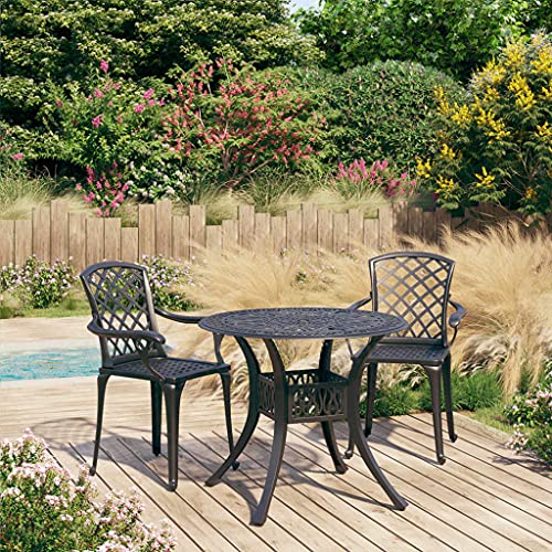 CINDERFUL Gartenmöbel Set 3-TLG. Bistro-Set Aluminiumguss Schwarz CINDERFUL Gartenmöbel Set 3-TLG. Bistro-Set Aluminiumguss Schwarz von CINDERFUL