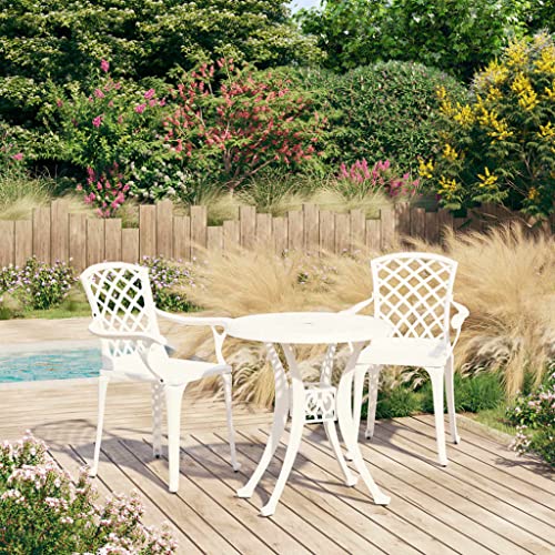 CINDERFUL Gartenmöbel Set 3-TLG. Bistro-Set Aluminiumguss Weiß CINDERFUL Gartenmöbel Set 3-TLG. Bistro-Set Aluminiumguss Weiß von CINDERFUL