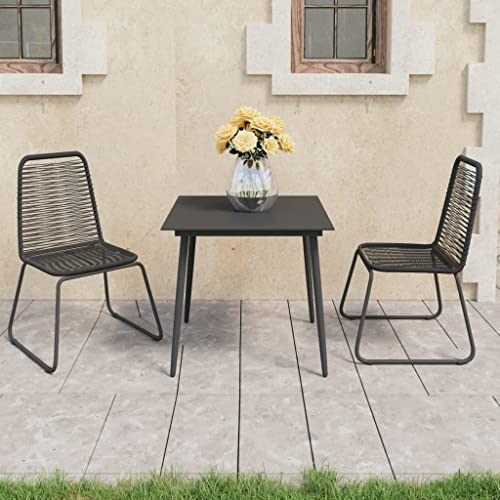 CINDERFUL Gartenmöbel Set 3-TLG. Garten-Essgruppe PVC Rattan Schwarz CINDERFUL Gartenmöbel Set 3-TLG. Garten-Essgruppe PVC Rattan Schwarz von CINDERFUL