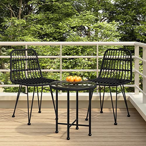 CINDERFUL Gartenmöbel Set 3-TLG. Garten-Essgruppe Schwarz Poly Rattan CINDERFUL Gartenmöbel Set 3-TLG. Garten-Essgruppe Schwarz Poly Rattan von CINDERFUL