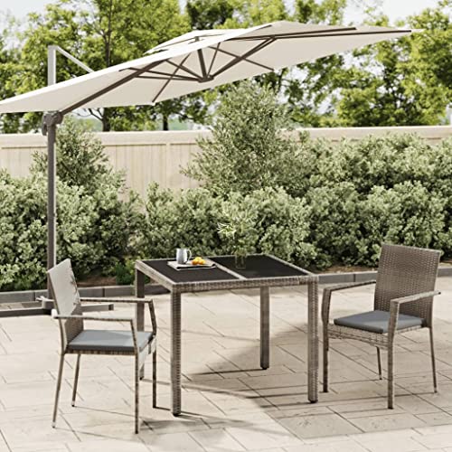 CINDERFUL Gartenmöbel Set 3-TLG. Garten-Essgruppe mit Kissen Grau Poly Rattan CINDERFUL Gartenmöbel Set 3-TLG. Garten-Essgruppe mit Kissen Grau Poly Rattan von CINDERFUL
