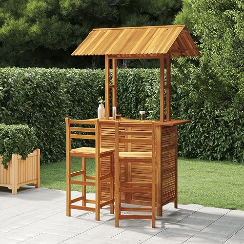 CINDERFUL Gartenmöbel Set 3-TLG. Gartenbar-Set Massivholz Akazie von CINDERFUL