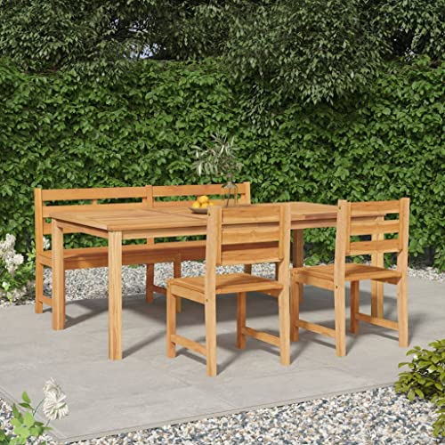 CINDERFUL Gartenmöbel Set 4-TLG. Garten-Essgruppe Massivholz Teak von CINDERFUL