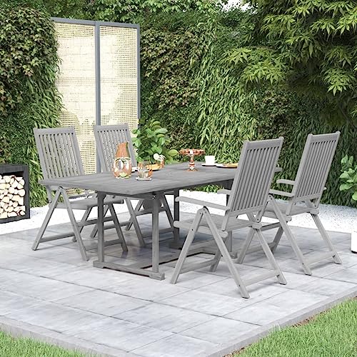CINDERFUL Gartenmöbel Set 5-TLG. Garten-Essgruppe Massivholz Akazie von CINDERFUL