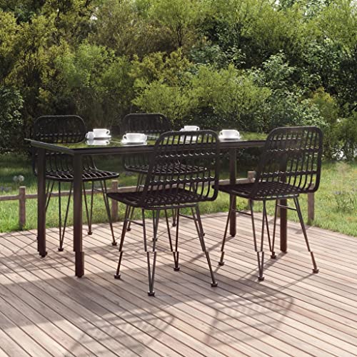 CINDERFUL Gartenmöbel Set 5-TLG. Garten-Essgruppe Schwarz Poly Rattan CINDERFUL Gartenmöbel Set 5-TLG. Garten-Essgruppe Schwarz Poly Rattan von CINDERFUL