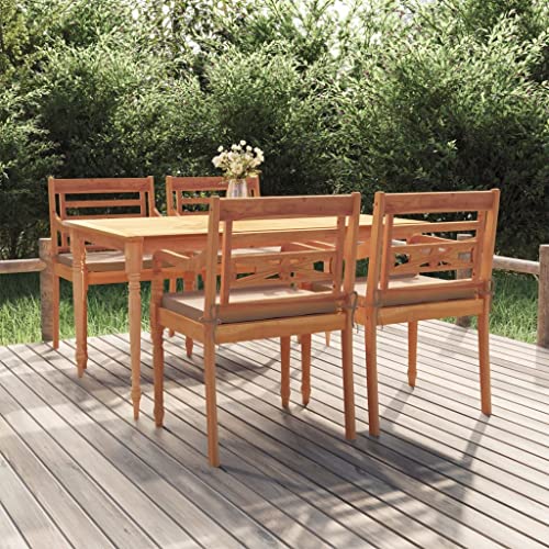 CINDERFUL Gartenmöbel Set 5-TLG. Garten-Essgruppe mit Kissen Massivholz Teak CINDERFUL Gartenmöbel Set 5-TLG. Garten-Essgruppe mit Kissen Massivholz Teak von CINDERFUL