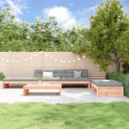 CINDERFUL Gartenmöbel Set 5-TLG. Garten-Lounge-Set mit Kissen Massivholz Douglasie von CINDERFUL