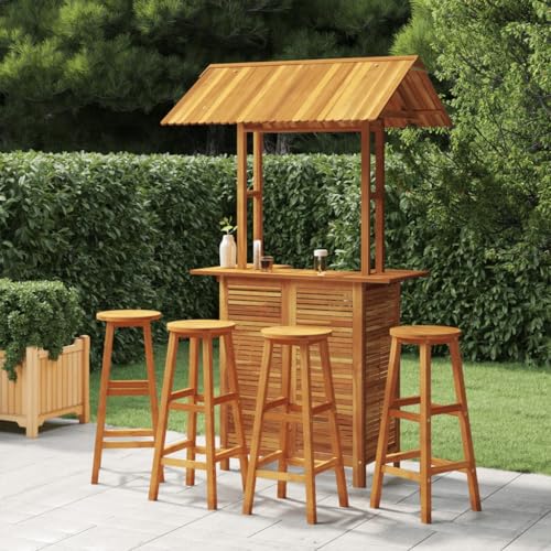 CINDERFUL Gartenmöbel Set 5-TLG. Gartenbar-Set Massivholz Akazie von CINDERFUL