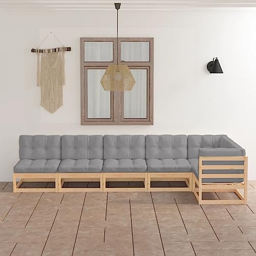 CINDERFUL Gartenmöbel Set 6-TLG. Garten-Lounge-Set mit Kissen Kiefer Massivholz CINDERFUL Gartenmöbel Set 6-TLG. Garten-Lounge-Set mit Kissen Kiefer Massivholz von CINDERFUL
