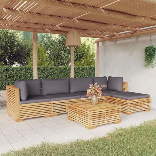 CINDERFUL Gartenmöbel Set 6-TLG. Garten-Lounge-Set mit Kissen Massivholz Teak CINDERFUL Gartenmöbel Set 6-TLG. Garten-Lounge-Set mit Kissen Massivholz Teak von CINDERFUL
