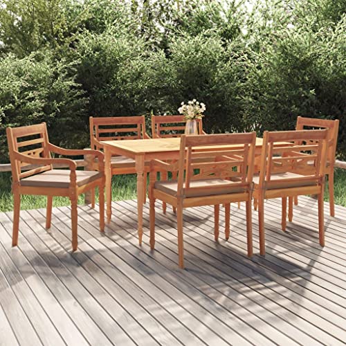 CINDERFUL Gartenmöbel Set 7-TLG. Garten-Essgruppe mit Kissen Massivholz Teak CINDERFUL Gartenmöbel Set 7-TLG. Garten-Essgruppe mit Kissen Massivholz Teak von CINDERFUL