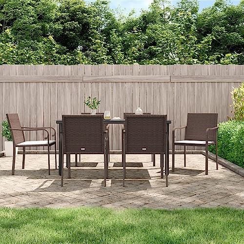 CINDERFUL Gartenmöbel Set 7-TLG. Garten-Essgruppe mit Kissen Poly Rattan und Stahl CINDERFUL Gartenmöbel Set 7-TLG. Garten-Essgruppe mit Kissen Poly Rattan und Stahl von CINDERFUL