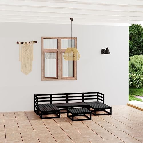 CINDERFUL Gartenmöbel Set 7-TLG. Garten-Lounge-Set Massivholz Kiefer von CINDERFUL