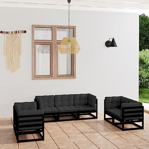 CINDERFUL Gartenmöbel Set 7-TLG. Garten-Lounge-Set mit Kissen Kiefer Massivholz CINDERFUL Gartenmöbel Set 7-TLG. Garten-Lounge-Set mit Kissen Kiefer Massivholz von CINDERFUL