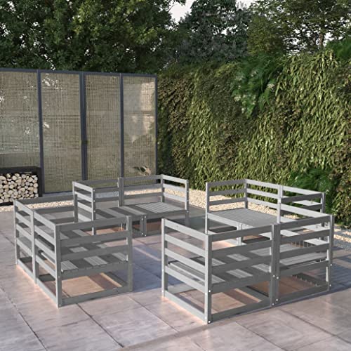 CINDERFUL Gartenmöbel Set 8-TLG. Garten-Lounge-Set Grau Massivholz Kiefer CINDERFUL Gartenmöbel Set 8-TLG. Garten-Lounge-Set Grau Massivholz Kiefer von CINDERFUL