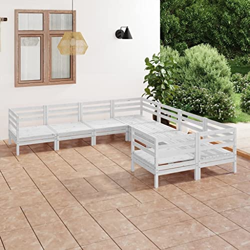 CINDERFUL Gartenmöbel Set 8-TLG. Garten-Lounge-Set Massivholz Kiefer Weiß CINDERFUL Gartenmöbel Set 8-TLG. Garten-Lounge-Set Massivholz Kiefer Weiß von CINDERFUL