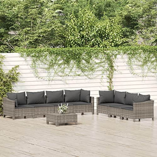 CINDERFUL Gartenmöbel Set 8-TLG. Garten-Lounge-Set mit Kissen Grau Poly Rattan CINDERFUL Gartenmöbel Set 8-TLG. Garten-Lounge-Set mit Kissen Grau Poly Rattan von CINDERFUL