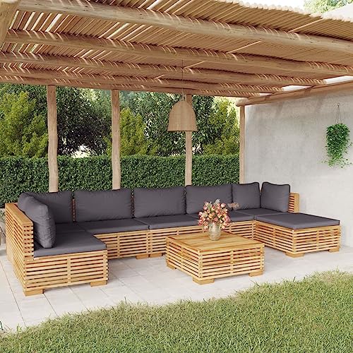 CINDERFUL Gartenmöbel Set 8-TLG. Garten-Lounge-Set mit Kissen Massivholz Teak CINDERFUL Gartenmöbel Set 8-TLG. Garten-Lounge-Set mit Kissen Massivholz Teak von CINDERFUL